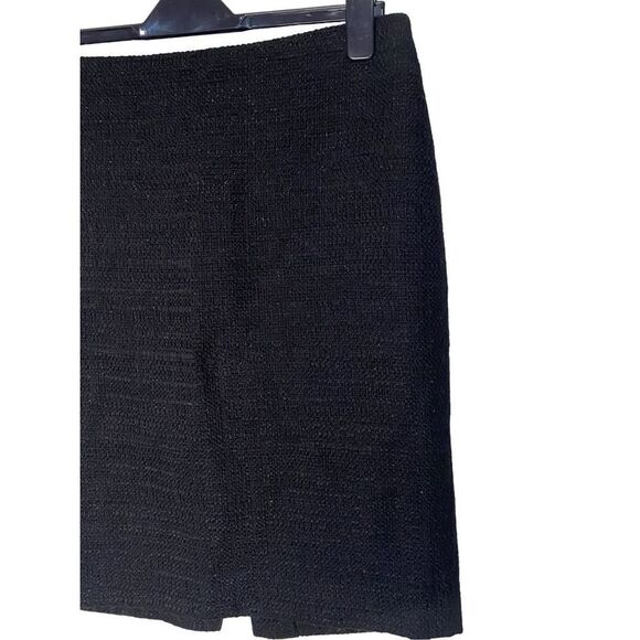 Theory Black Tweed Pencil Skirt with Metallic Shimmer - Picture 3 of 6